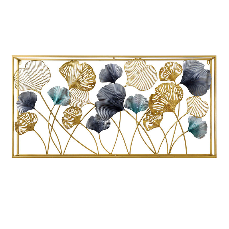 Decorative Metal Wall Art Sculpture with Ginkgo Leaf Design Kalsten 1789208504