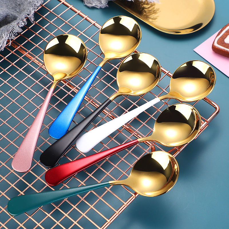 Elegant Dessert Spoon with High-Quality and Non-Slip Grip Design Kalsten