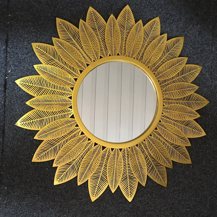 Decorative Round Floral Wall Mirror Kalsten