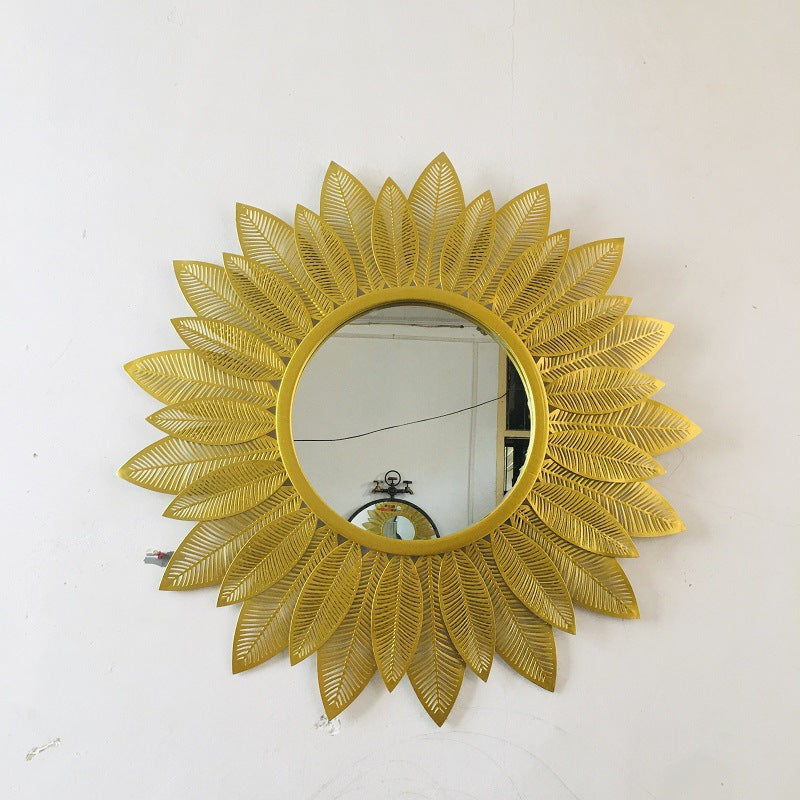 Decorative Round Floral Wall Mirror Kalsten
