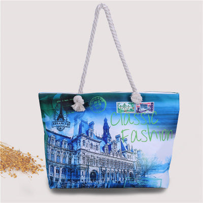Large beach bag with nostalgic Paris motif Kalsten