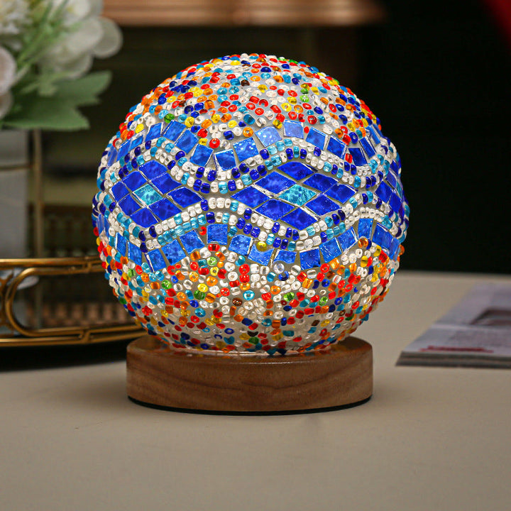 Stained Glass Table Lamp - Mosaic LED Lamp | Kalsten