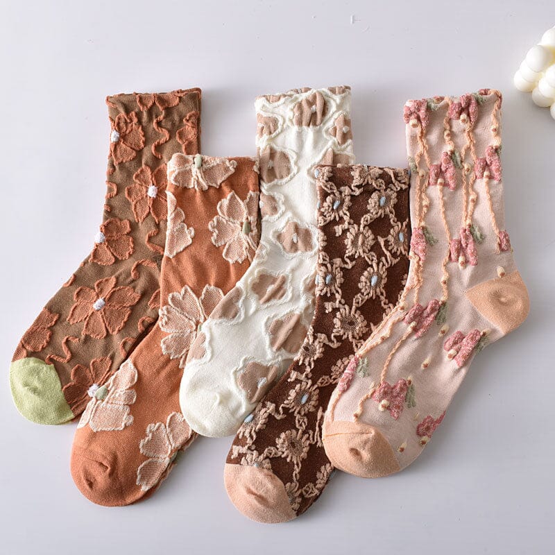 Kalsten | Women's Floral Cotton Socks (10 Pairs)