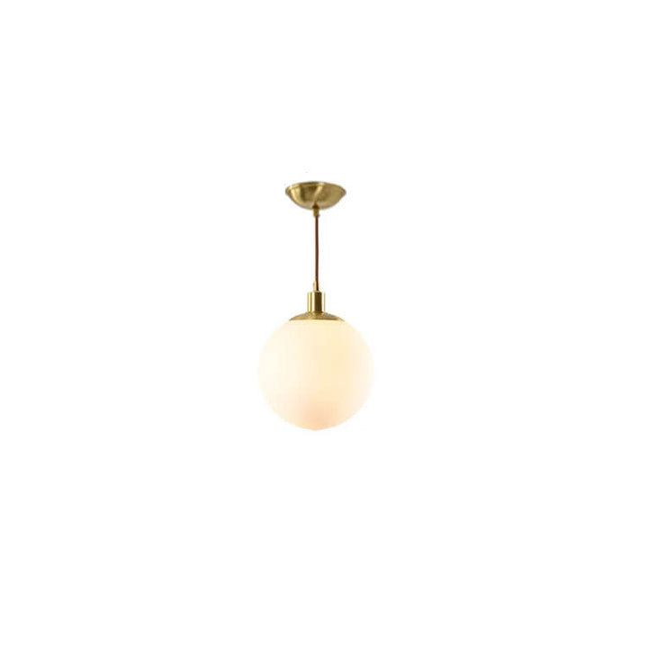 Pendant Light Glass 9.8 in Adjustable White Gold Hallway Living Room Bedroom Lighting Fixture Modern Hanging Lamp | Kalsten