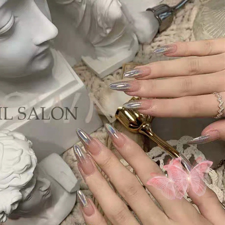 Glitter nail art with holographic effects Kalsten