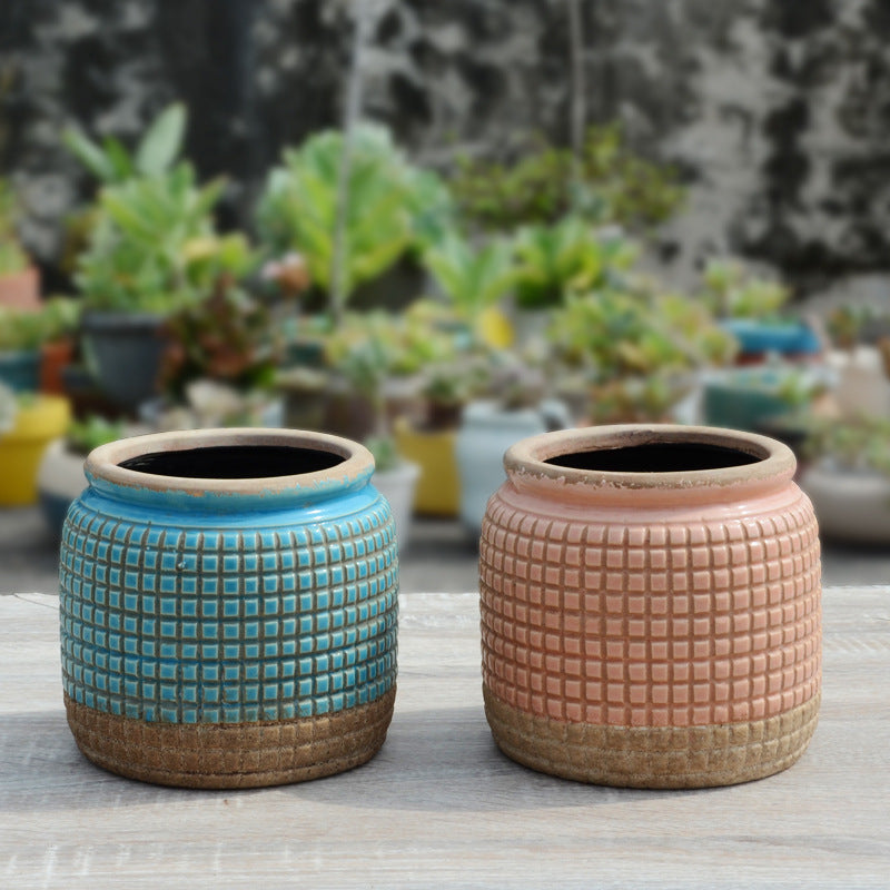 Decorative plant container in rustic design Kalsten