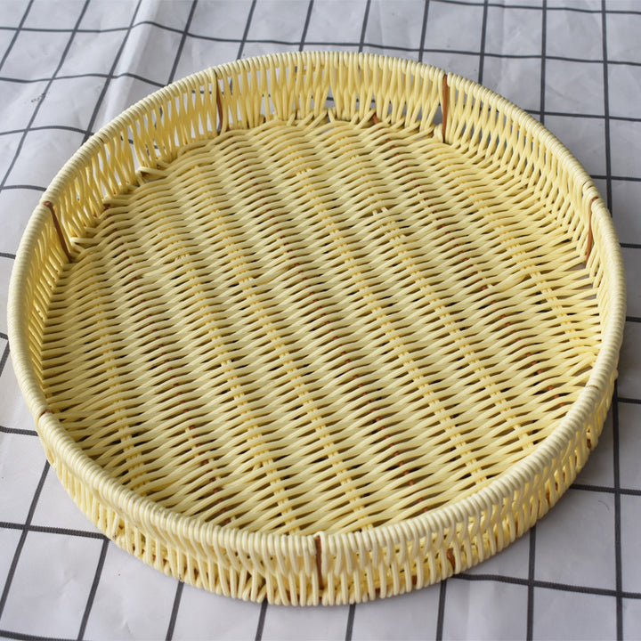 Woven Round Serving Tray Kalsten
