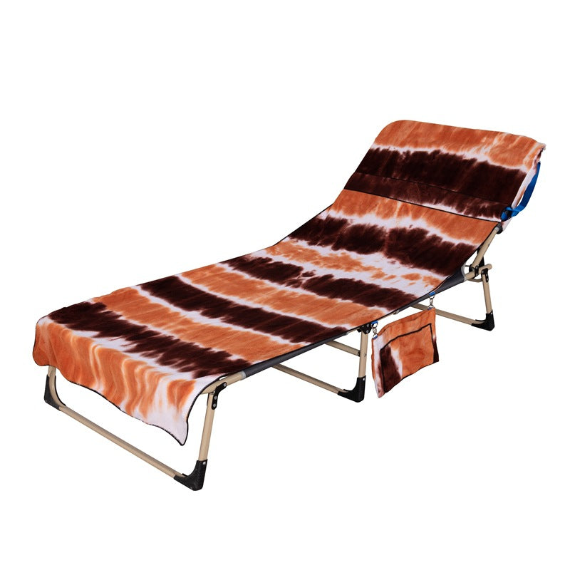 Lounge chair cushion with colorful tie-dye pattern Kalsten