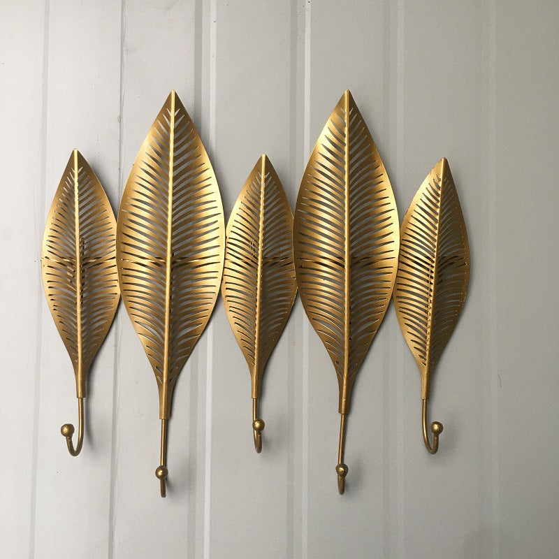 Decorative Leaf Wall Hook Rack Kalsten