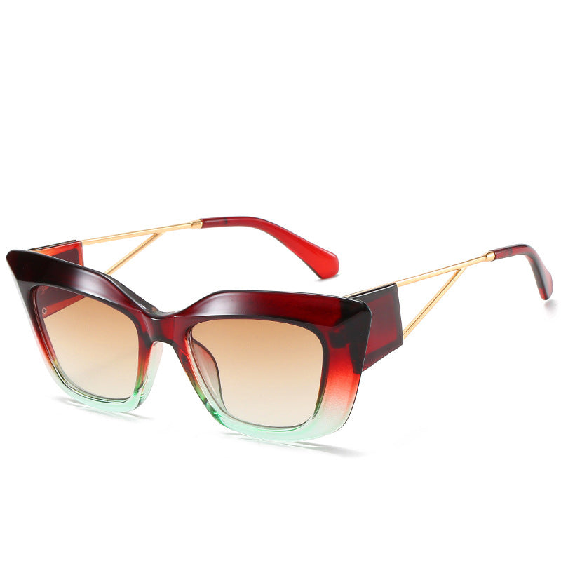 Oversized Fashion Sunglasses with Unique Geometric Frame Kalsten