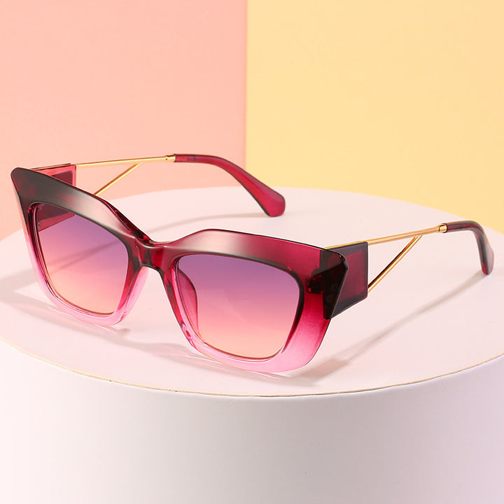 Oversized Fashion Sunglasses with Unique Geometric Frame Kalsten