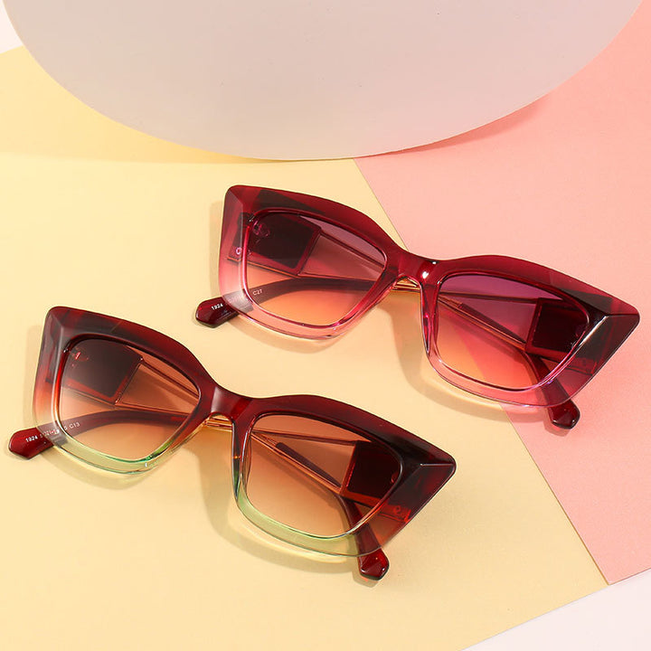 Oversized Fashion Sunglasses with Unique Geometric Frame Kalsten