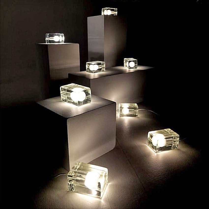 Noxord | Glass Block Table Lamp with G9 Socket
