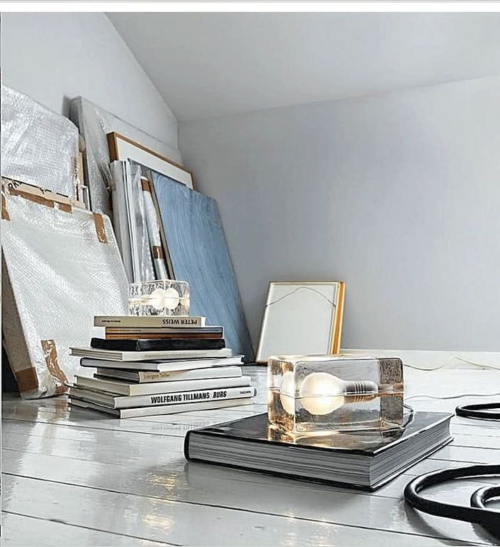 Noxord | Glass Block Table Lamp with G9 Socket