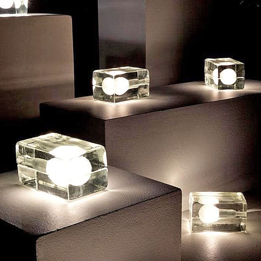 Noxord | Glass Block Table Lamp with G9 Socket