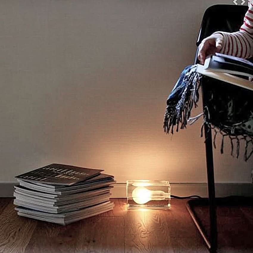 Noxord | Glass Block Table Lamp with G9 Socket