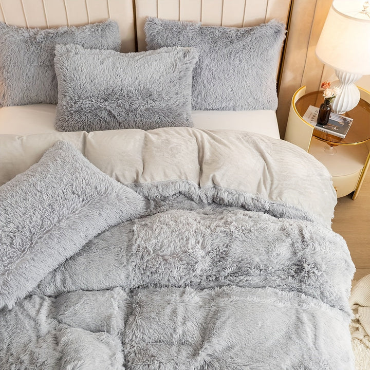 Ultra Soft Plush Duvet Cover Set with Zipper - Luxury & Comfort Kalsten
