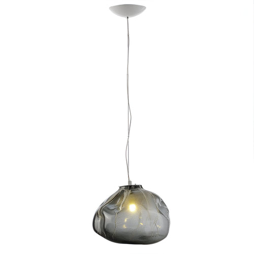 Pendant Light Glass Cloud 15.7 in Amber Dining Room Kitchen Island Hanging Ceiling Lamp Minimalist Nordic Artistic Fixture | Kalsten