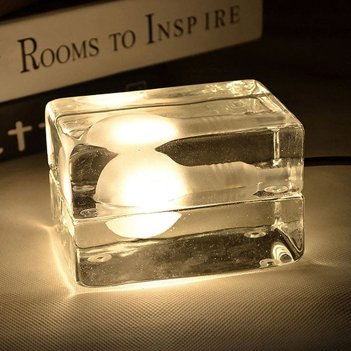 Icecube Lamp - Modern table lamp in the shape of an ice block Noxord