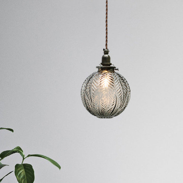 Vintage Glass Dome Pendant Lamp Noxord