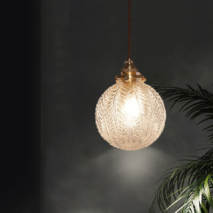 Vintage Glass Dome Pendant Lamp Noxord