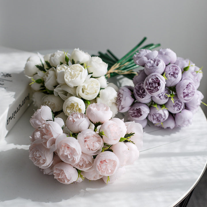 Elegant Faux Peony Bouquet
