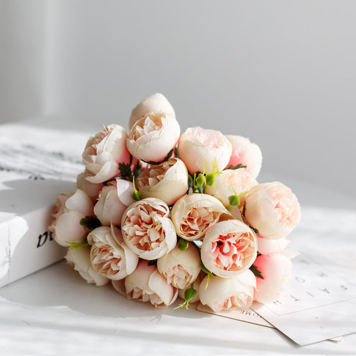 Elegant Faux Peony Bouquet