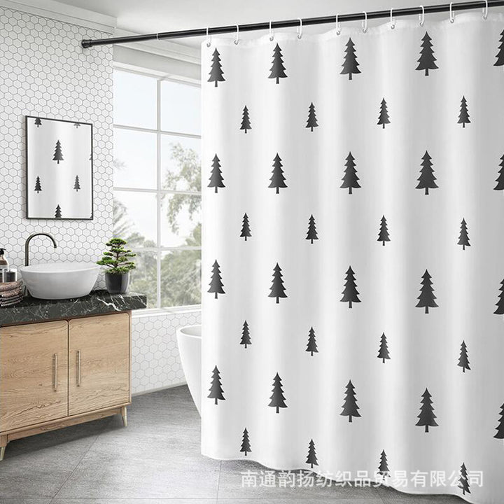 Modern Minimalist Grid Shower Curtain Kalsten
