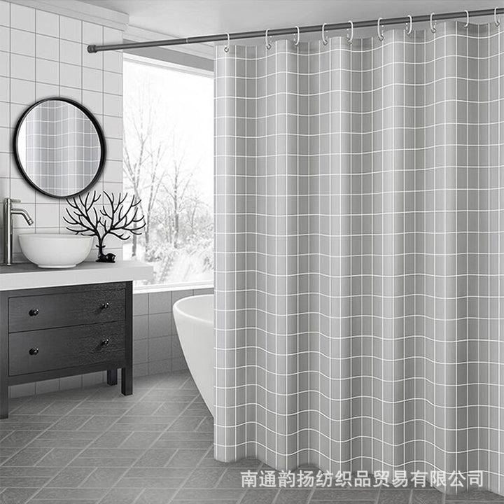 Modern Minimalist Grid Shower Curtain Kalsten