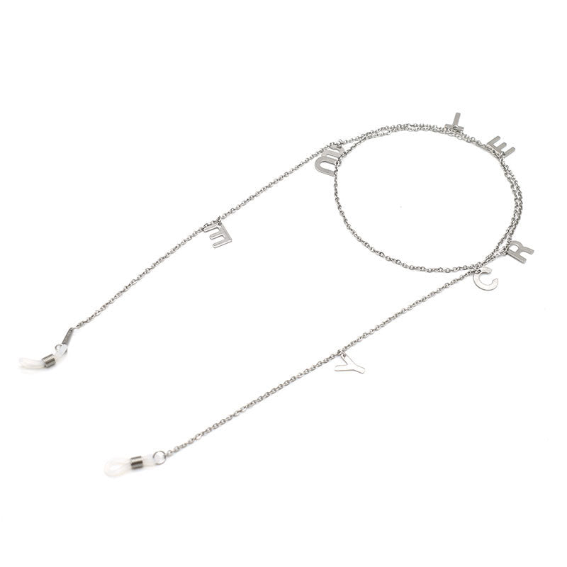 Alphabet Pendant Eyewear Necklace Kalsten