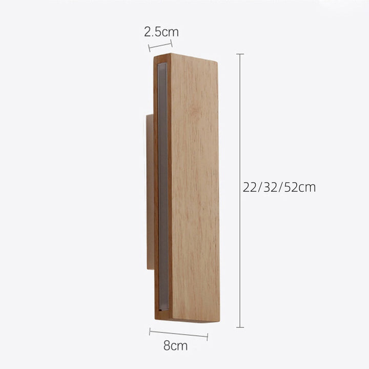Rotatable Wooden LED Wall Lamp Noxord