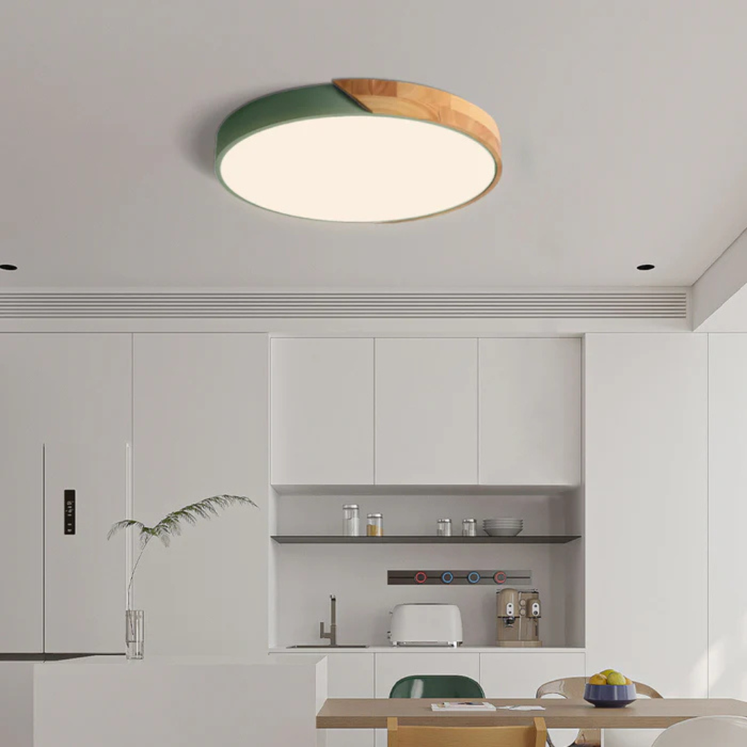 Wood LED Ceiling Lamp – Energy Efficient