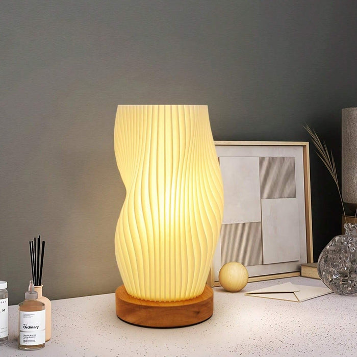 Wavecrest Table Lamp – Soft Glow Designer Lamp with Dimmable Warm & Natural White Light | Noxord