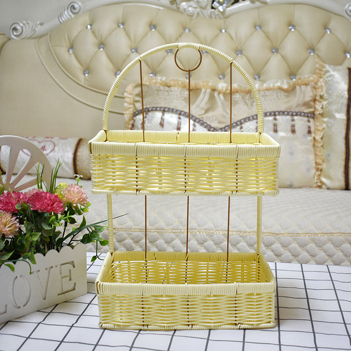 Two-Tiered Woven Storage Basket Kalsten