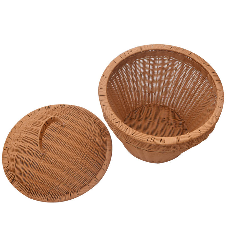 Artisan Woven Storage Basket with Lid Kalsten