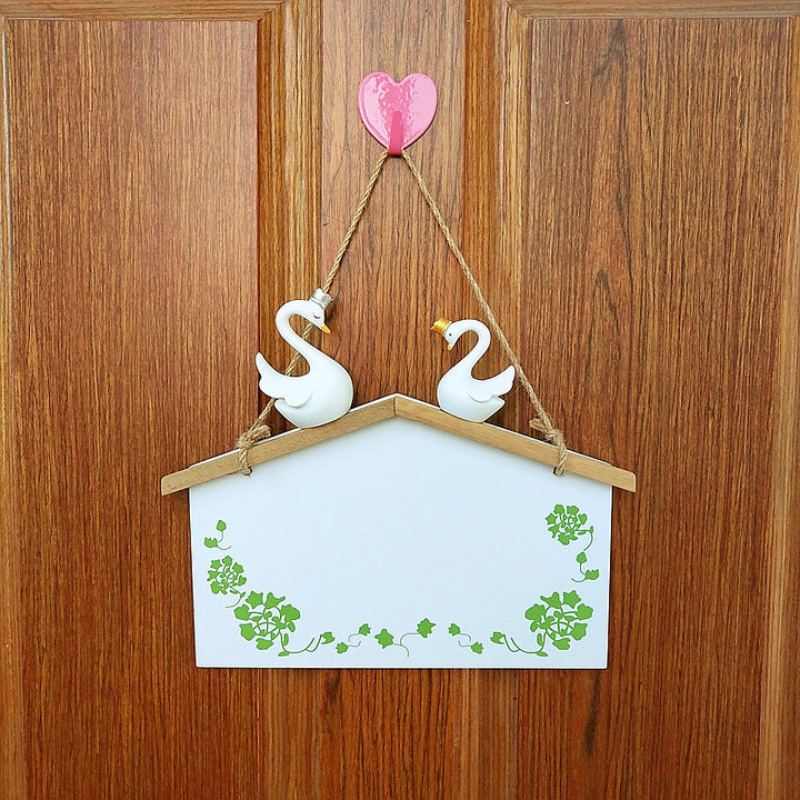 Decorative Wooden Wall Decoration with Bird and Swan Accents