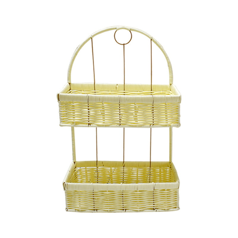 Two-Tiered Woven Storage Basket Kalsten