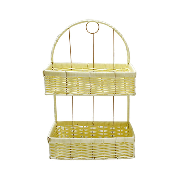 Two-Tiered Woven Storage Basket Kalsten