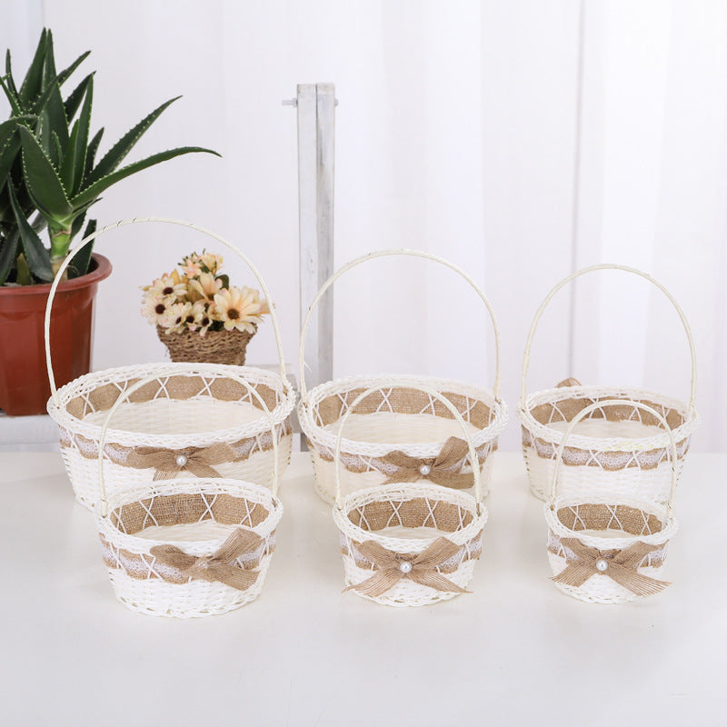 Decorative Floral Woven Basket Set Kalsten