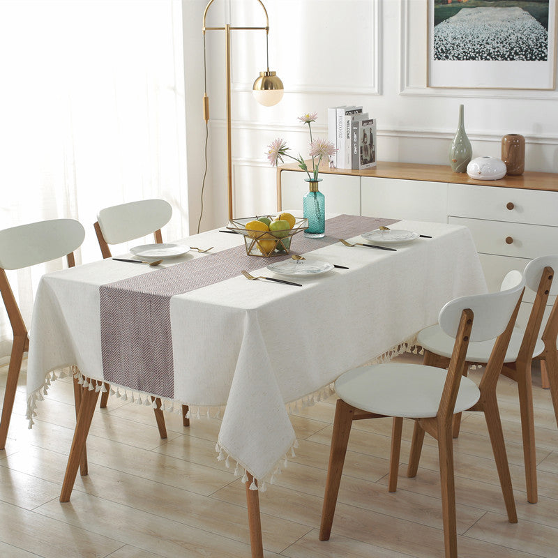 Elegant Textured Dining Tablecloth