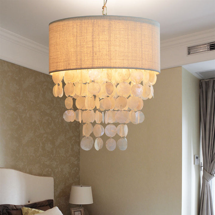 Elegant Capiz Shell Pendant Light