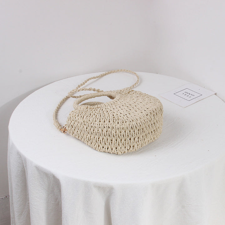 Braided Mini Handbag with Round Carrying Handles Kalsten
