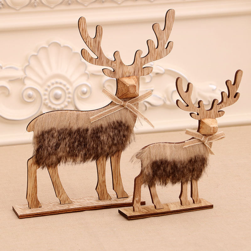 Decorative Wooden Reindeer Figurines Kalsten