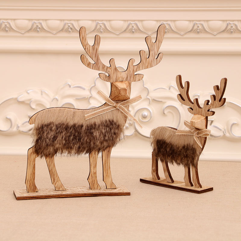 Decorative Wooden Reindeer Figurines Kalsten
