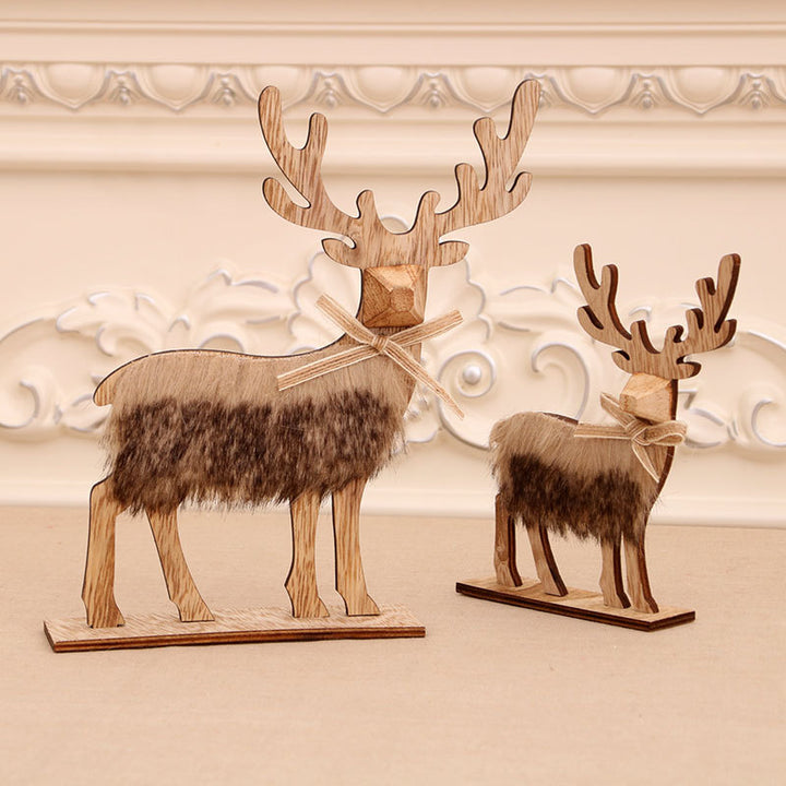 Decorative Wooden Reindeer Figurines Kalsten
