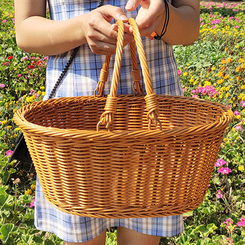 Stylish Woven Market Basket Kalsten
