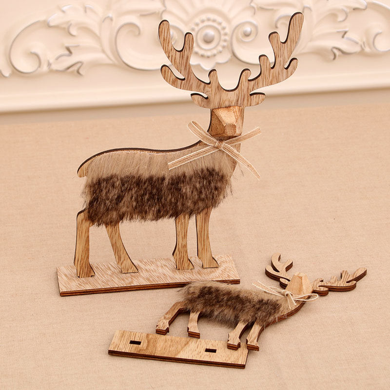 Decorative Wooden Reindeer Figurines Kalsten