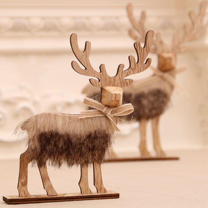 Decorative Wooden Reindeer Figurines Kalsten