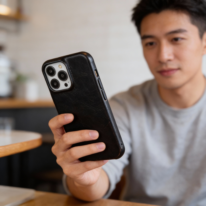 Noxord | Oil Wax Genuine Leather Apple iPhone Case