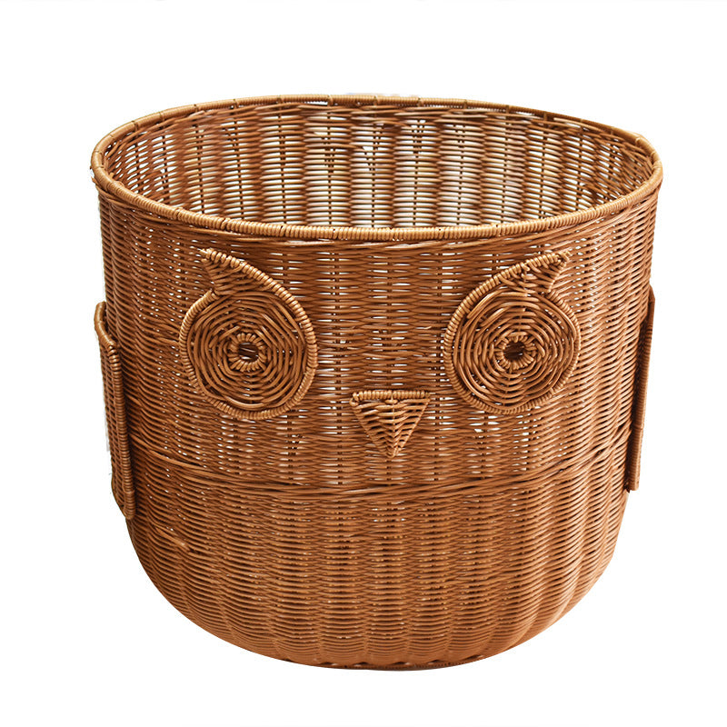Cute Owl-Shaped Woven Storage Basket Kalsten